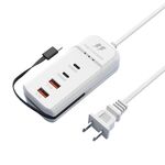 5 in 1 2 x PD 66W, 2 x USB Caricabatterie rapido Presa di alimentazione intelligente, lunghezza: 1 m (spina USA)