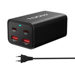 2A2C-100W GaN Pro 100W USB x 2, Caricabatterie rapido USB-C / Type-C x 2, Tipo di spina: spina UE (nero)
