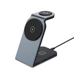 SW18 Caricabatterie wireless magnetico in metallo 3 in 1 (ossidato)