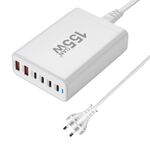 Caricabatterie rapido da tavolo 155W 4Type-C, 2USB 6 porte, tipo di spina: spina AU (bianco)