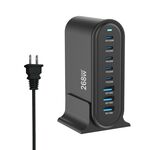YMX-968 268W 5Type-C, 3USB 8-Ports Caricabatterie rapido da tavolo, tipo di spina: spina USA (nero)