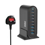 YMX-968 268W 5Type-C, 3USB 8-Ports Caricabatterie rapido da tavolo, tipo di spina: spina UK (nero)