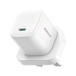 JOYROOM JR-TCG08 GaN PD20W Mini caricabatterie USB-C / Type-C, spina: spina UK (bianco)