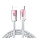 Cavo dati di ricarica rapida serie JOYROOM S-A42 Crystal Clear, cavo da tipo C a 8 pin, lunghezza: 1,2 m (bianco)