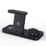 Per Apple Watch B21 6 in 1 Caricabatterie wireless pieghevole universale per telefono cellulare/auricolare (nero)