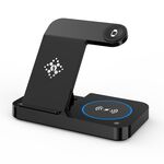 Per Apple Watch B18 4 in 1 Cellulare / Auricolare Caricabatterie Wireless Universale Pieghevole (Nero)