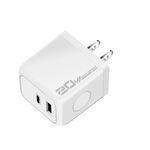 M167 PD 20W Type-C e USB QC 3.0 Caricabatterie rapido, specifiche: spina USA (bianco)
