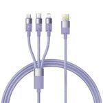Baseus StarSpeed ​​1,5 m USB a Micro USB, 8 pin, Tipo-C 100 W Cavo dati di ricarica rapida 18 W per iPhone (Nebula Purple)