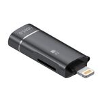 Adattatore 2 in 1 da 8 pin a USB e lettore di schede TF (nero)