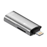 Adattatore 2 in 1 da 8 pin a USB e lettore di schede TF (grigio)
