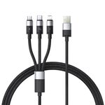 Baseus Star Speed ​​1,5 m PD100W Cavo di ricarica rapida 3 in 1 (nero)