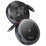 hoco CQ18 Flash 2 in 1 Caricabatterie rapido wireless magnetico con cavo retrattile (ossidato)