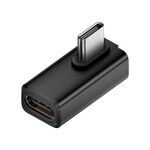 Adattatore USB4 2.0 Type-C da 240 W e 80 Gbps con funzionalità complete, modello: Mid Bend (nero)