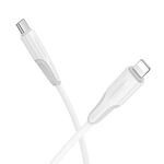 Borofone BX119 Nuovo cavo dati USB-C/Tipo-C a ricarica rapida PD27W a 8 pin, lunghezza: 1 m (bianco)