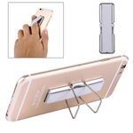Supporto per mini adesivo universale regolabile 2 in 1 + impugnatura sottile, dimensioni: 7,3 x 2,2 x 0,3 cm, Per iPhone, Galaxy, Huawei, Xiaomi, LG, HTC e tablet (grigio)