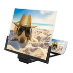 F3 Amplificatore universale per schermo del telefono cellulare con protezione dalle radiazioni da 14 pollici Amplificatore video 3D HD con supporto (nero)