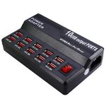 W-838 60W 10 porte USB Fast Charging Dock Desktop Smart Charger AC100-240V, spina UE