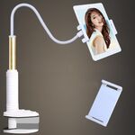 Staffa pigra a rotazione libera in lega di alluminio-magnesio Supporto universale per tablet per telefoni cellulari, adatto per telefoni cellulari / tablet da 4-12,9 pollici, lunghezza: 1,2 m (oro)