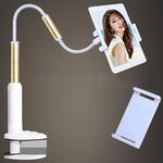 Staffa pigra a rotazione libera in lega di alluminio-magnesio Supporto universale per tablet per telefoni cellulari, adatto per telefoni cellulari / tablet da 4-12,9 pollici, lunghezza: 1,3 m (oro)