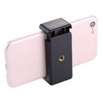 PULUZ Selfie Sticks Morsetto per telefono con montaggio su treppiede con foro per vite da 1/4 di pollice per iPhone, Samsung, HTC, Sony, LG e altri smartphone