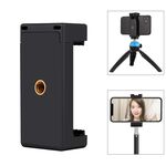 PULUZ Selfie Sticks Morsetto per telefono con montaggio su treppiede con fori per viti da 1/4 di pollice e base per scarpe fredde (nero)
