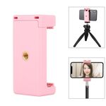 PULUZ Selfie Sticks Morsetto per telefono con montaggio su treppiede con fori per viti da 1/4 di pollice e base per scarpa fredda (rosa)