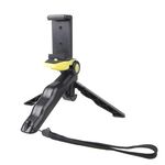 Impugnatura portatile / Mini treppiede Curva con clip diritta per GoPro HERO 4/3 / 3+ / SJ4000 / SJ5000 / SJ6000 Sport DV / Fotocamera digitale / iPhone, Galaxy e altri telefoni cellulari (giallo)