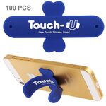 Supporto universale in silicone Touch-u One Touch da 100 pezzi, Per iPhone, Galaxy, Huawei, Xiaomi, LG, HTC e altri smartphone (blu scuro)