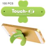 Supporto universale in silicone Touch-u One Touch da 100 pezzi, Per iPhone, Galaxy, Huawei, Xiaomi, LG, HTC e altri smartphone (verde)