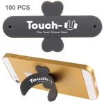 Supporto universale in silicone Touch-u One Touch da 100 pezzi, Per iPhone, Galaxy, Huawei, Xiaomi, LG, HTC e altri smartphone (grigio)
