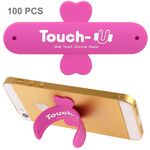Supporto universale in silicone Touch-u One Touch da 100 pezzi, Per iPhone, Galaxy, Huawei, Xiaomi, LG, HTC e altri smartphone (magenta)