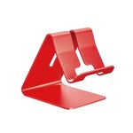 Supporto per il desktop stand in alluminio per iPad, iPhone, Galaxy, Huawei, Xiaomi, HTC, Sony e altri telefoni cellulari o tablet (rosso)