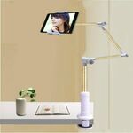 Supporto per telefono pieghevole a braccio lungo con rotazione a 360 gradi per tablet e telefono da 4-14 pollici (oro)