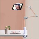 Supporto per telefono pieghevole a braccio lungo con rotazione a 360 gradi per tablet e telefono da 4-14 pollici (oro rosa)