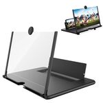 Amplificatore per staffa di allungamento dello schermo del telefono cellulare 3D ultra-trasparente da 12 pollici (nero)