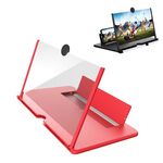 Amplificatore per staffa allungabile dello schermo del telefono cellulare 3D ultra-trasparente da 12 pollici (rosso)