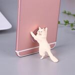 60 PCS Sucker Design Cute Cat Smartphone Holder (bianco)