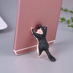 60 PCS Sucker Design Cute Cat Smartphone Holder (nero)