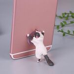 60 PCS Sucker Design Cute Cat Smartphone Holder (bianco 02)