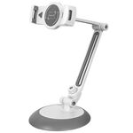 Staffa per computer desktop regolabile Xiaotian Supporto a sbalzo per cellulare Phone pigro Staffa (grigio bianco)