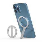 R-JUST SJ20 Supporto per telefono con adesivo posteriore magnetico per iPhone serie 14, 13 e 12 (argento)