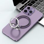 Supporto per telefono ad anello magnetico a doppio asse per auto (viola smerigliato)
