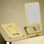 029 Supporto per telefono pieghevole portatile da tavolo in lega di alluminio (oro)