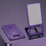 029 Supporto per telefono pieghevole portatile in lega di alluminio da tavolo (viola)