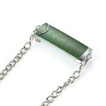 Clip per cordino porta telefono in metallo con catena a tracolla regolabile (verde argento)