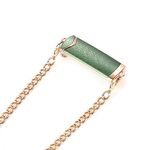 Clip per cordino porta telefono in metallo con catena a tracolla regolabile (verde oro)