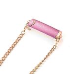 Clip per cordino porta telefono in metallo con catena a tracolla regolabile (oro rosa)