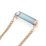 Clip per cordino porta telefono in metallo con catena a tracolla regolabile (oro blu)