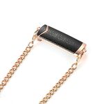 Clip per cordino porta telefono in metallo con catena a tracolla regolabile (oro nero)
