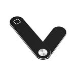 Supporto per telefono magnetico pieghevole portatile multifunzionale in lega di alluminio (nero)